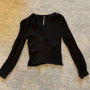 Black Free People Blouse